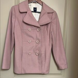 GAP Women's Pink Double-Breasted Coat